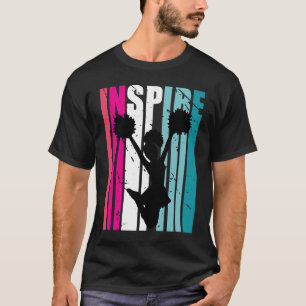 Girls Cheerleading Inspire Coach Cheerleader Retro T-Shirt