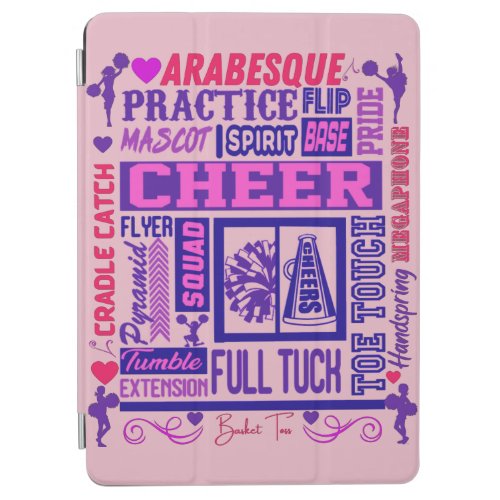 Girls Cheerleading Purple Typography     iPad Air Cover