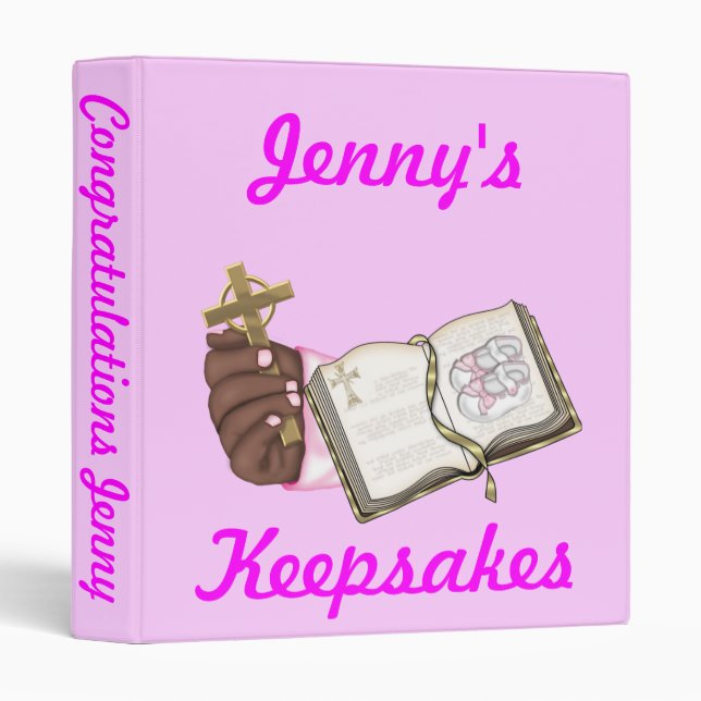 Girls Christening Book Binder (Front/Spine)