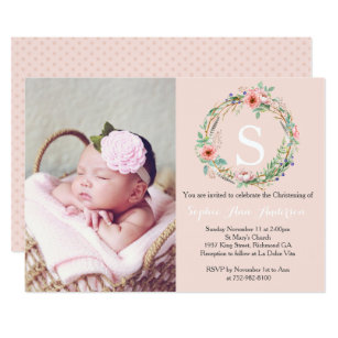girls baptism christening invitations zazzle