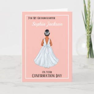 Girls Christian Confirmation Card Granddaughter
