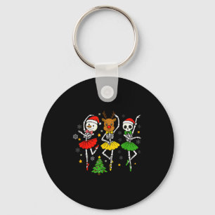 Girls Christmas Ballet Skeleton Ballerina Women Sk Keychain