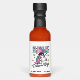 Girls Class of 2035 Magical Unicorn Graduation Cap Hot Sauces