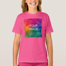 Girls Clothing Add Image Wow Pink Template Kids T-Shirt