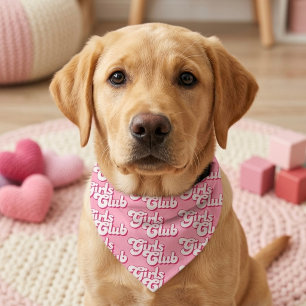 Girls Club Pet Bandana Collar