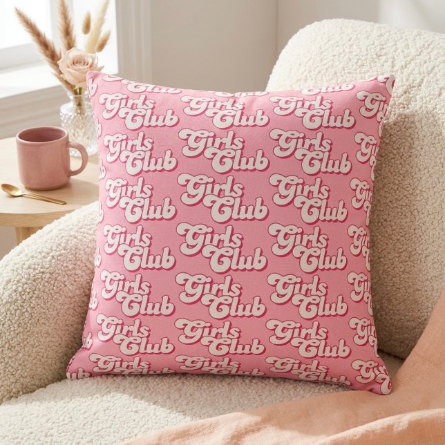 Girls Club Throw Pillow (Creator Uploaded)
