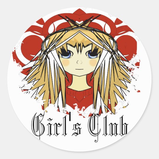 Girl S Club Ultra Cute Grunged Anime Blonde Hair Classic Round
