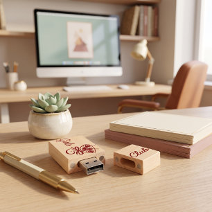 Girls Club Wood Flash Drive