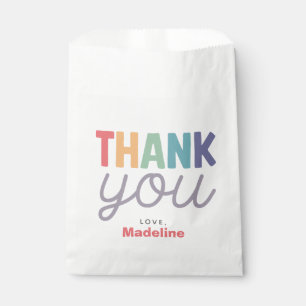Girls Colorful Two Much Fun Rainbow 2nd Birthday Favor Bag