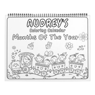Girls Coloring Calendar