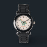 Girls Cool and Cute Stegosaurus Dinosaur & Name Watch<br><div class="desc">This cute and modern kids watch features a pink and green stegosaurus dinosaur cartoon and can be personalized with your girls name. With clear, easily readable numbers, this 'first' watch is great for kids or toddlers just starting out on learning the time. The perfect cool dinosaur-themed gift for your little...</div>