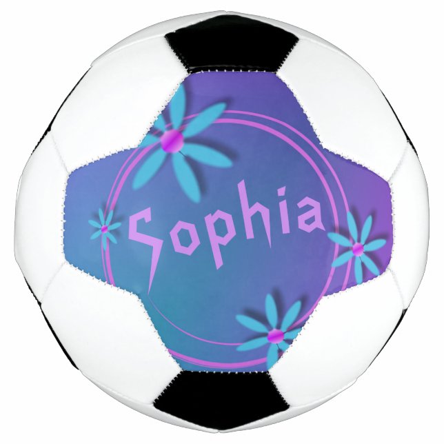 Girls Cool and Fun Personalized Soccer Ball (Front)