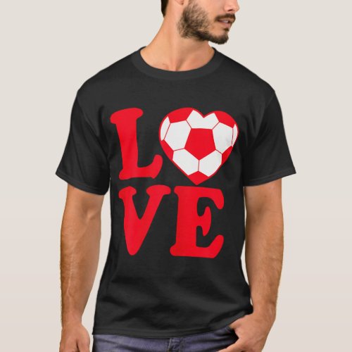 Girls Cool I Love Soccer T_Shirt