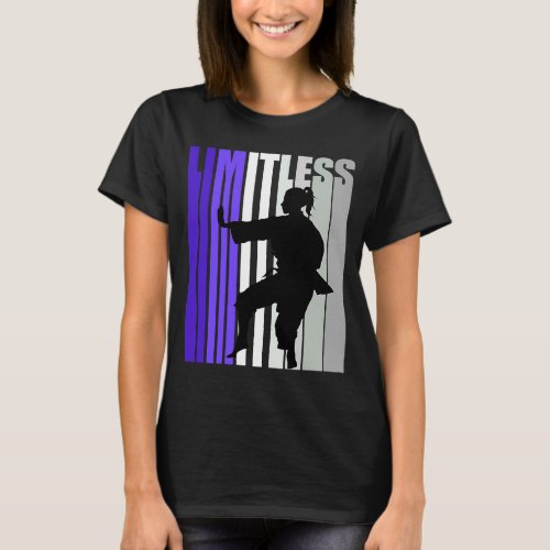 Girls Cool Karate Limitless Purple Cute But Danger T_Shirt