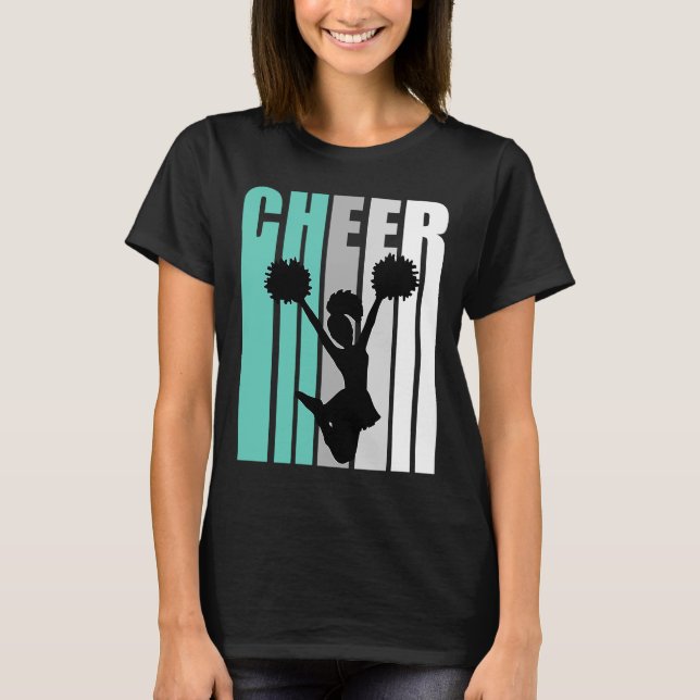 Girls Cool Retro Pink Cheerleading Granddaughter B T-Shirt (Front)