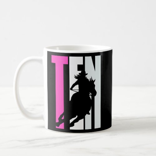 Girls Cowgirl Birthday 10th Rodeo Horse Queen Barr Coffee Mug