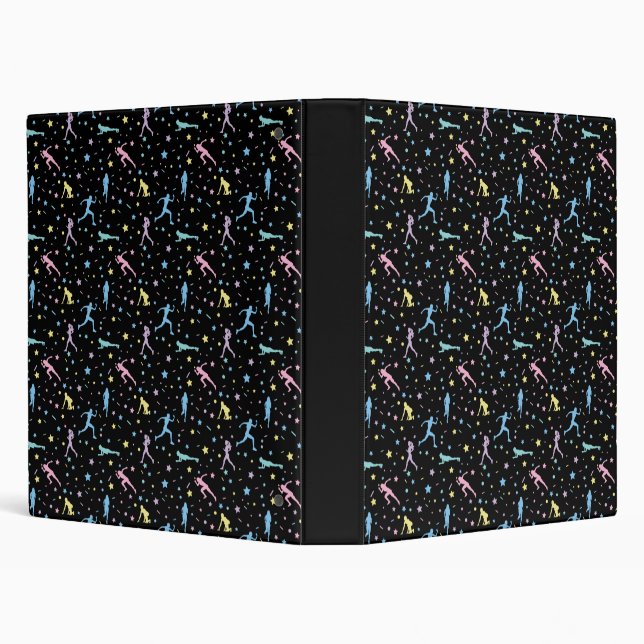 Girls Cross Country, Track Field, Marathon Runner 3 Ring Binder (Background)
