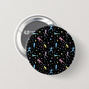 Girls Cross Country, Track Field, Marathon Runner Button