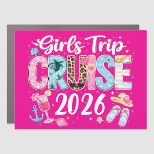 Girls Cruise Decor Door Personalized Magnet