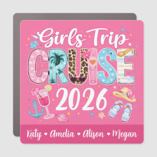 Girls Cruise Decor Door Personalized Magnet