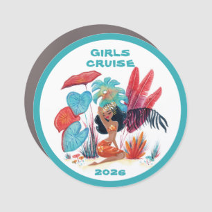 Girls Cruise Decor Door Personalized Magnet