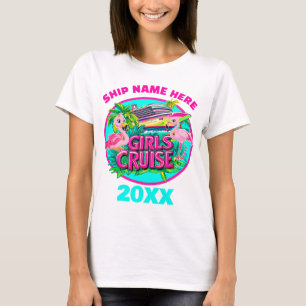 Girls Cruise Flamingo T-Shirts