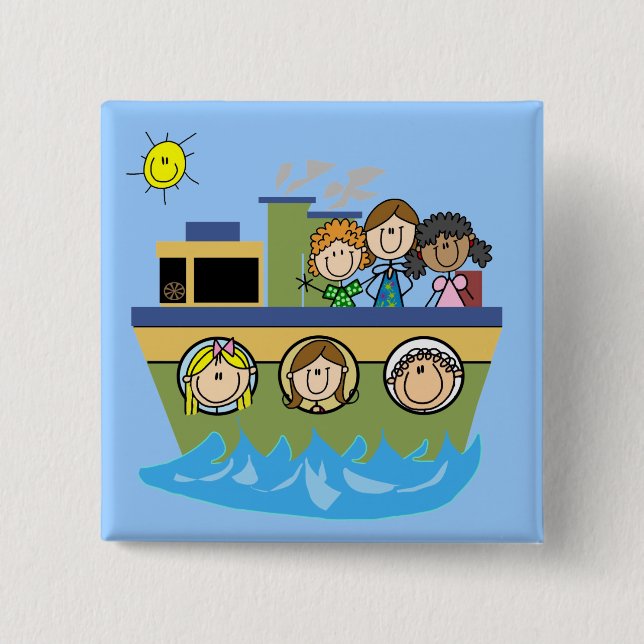 Girls Cruise Pinback Button (Front)