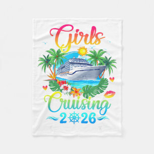 Girls Cruising 2026 Making Memories Sisters Cruise Fleece Blanket