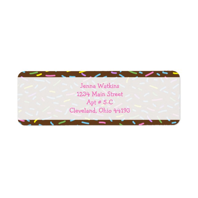 Girls Cupcakes Return Address Label (Front)