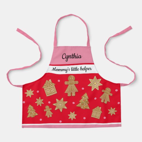 Girls Custom Gingerbread All_Over Print Apron