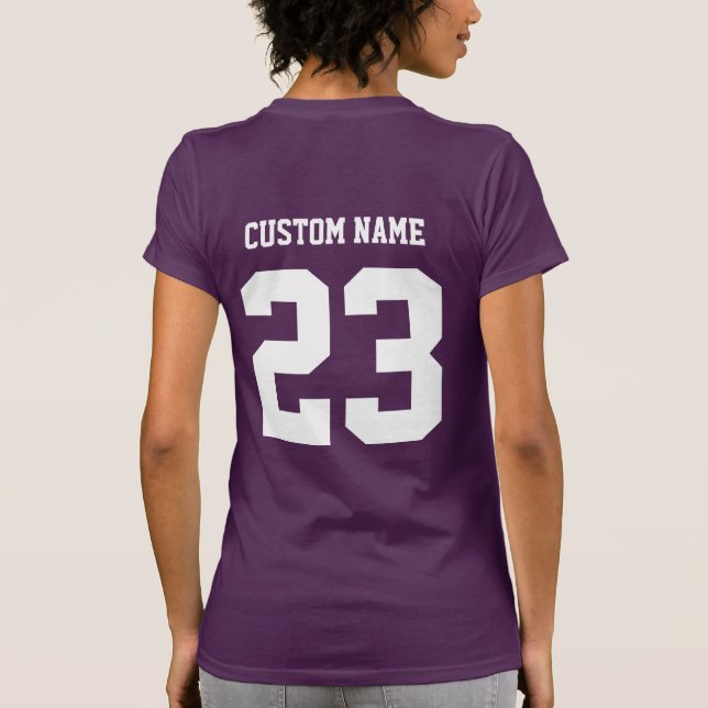 Girls Custom Name Pink Class of 2021 Senior Shirt (Back)