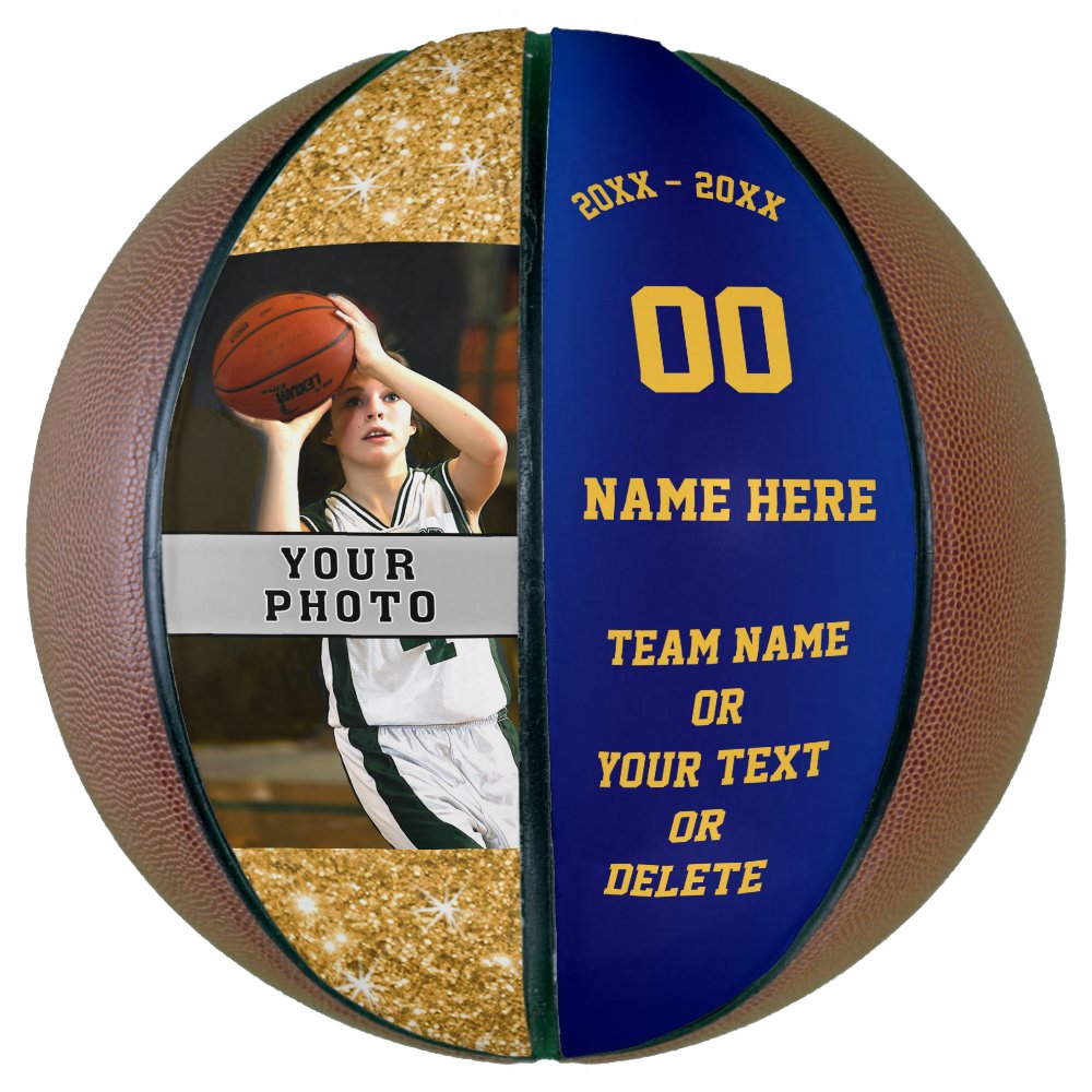 Disover Girls Custom Printed Basketballs Your Photo, Text