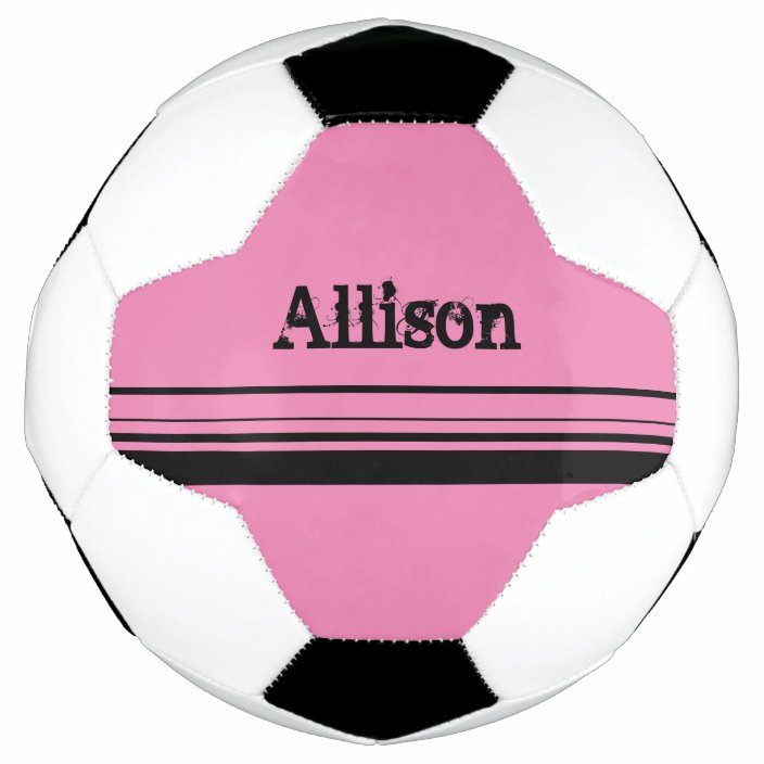 Girls Customized Pink Soccer Ball