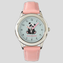 Girls Cute and Minimalist Panda Bear Kids Watch