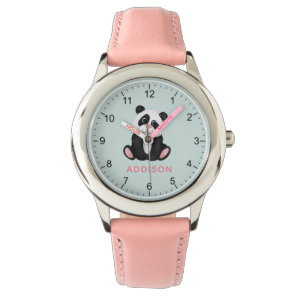 Girls Cute and Minimalist Panda Bear Kids Watch
