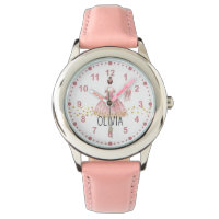 Girls Cute Ballerina Ballet Pink Custom Name