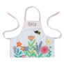 Girls Cute Bee and Flowers with Name Kids Apron