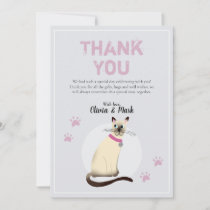 Girls Cute Farm Animals Tractor Baby Shower Thank You Card