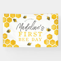 Girls Cute First Bee Day 1st Birthday Welcome