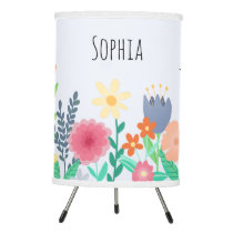 Girls Cute Floral Bee and Flowers Nursery Kids Tripod Lamp