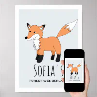 Fox Gifts Women Fox Gifts Girls Fox Lover Fox Poster, Zazzle