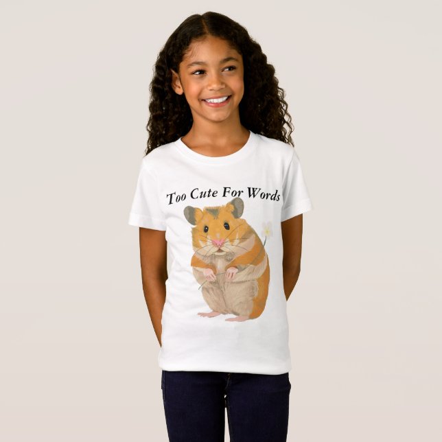 Girls Cute Hamster T Shirt (Front Full)