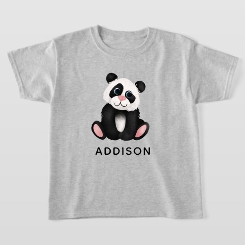 Girls Cute Jungle Panda Bear T_Shirt