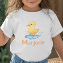Girls Cute Kawaii Duckling Summer Farm Toddler T-shirt