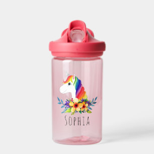 Girls Cute Magical Rainbow Unicorn Kids Water Bottle
