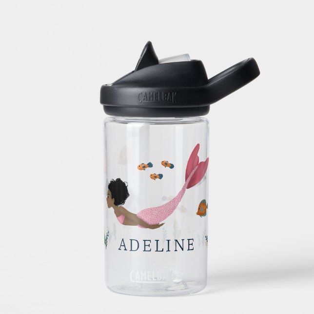 Girls Cute Magical Under the Sea Ocean Mermaid Water Bottle (Left)
