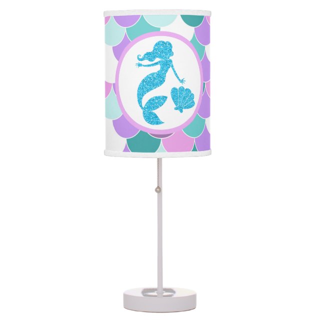 Girls cute mermaid room decor lamp (Front)