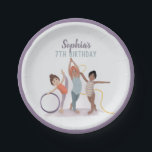Girls Cute Modern Purple Gymnastics Kids Birthday Paper Plates<br><div class="desc">This cute and modern sports-themed kids birthday paper plate design features a purple gymnastics design. The plate can be personalized with your girls name and age. The perfect sports-themed addition to your child's birthday party!</div>