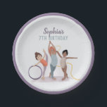 Girls Cute Modern Purple Gymnastics Kids Birthday Paper Plates<br><div class="desc">This cute and modern sports-themed kids birthday paper plate design features a purple gymnastics design. The plate can be personalized with your girls name and age. The perfect sports-themed addition to your child's birthday party!</div>