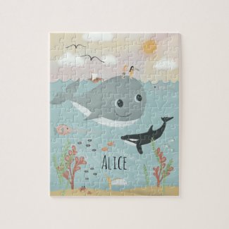 Girls Cute Ocean Orca and Whale Kids